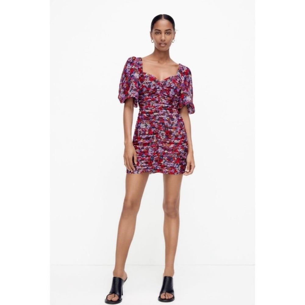 Zara Floral mini dress